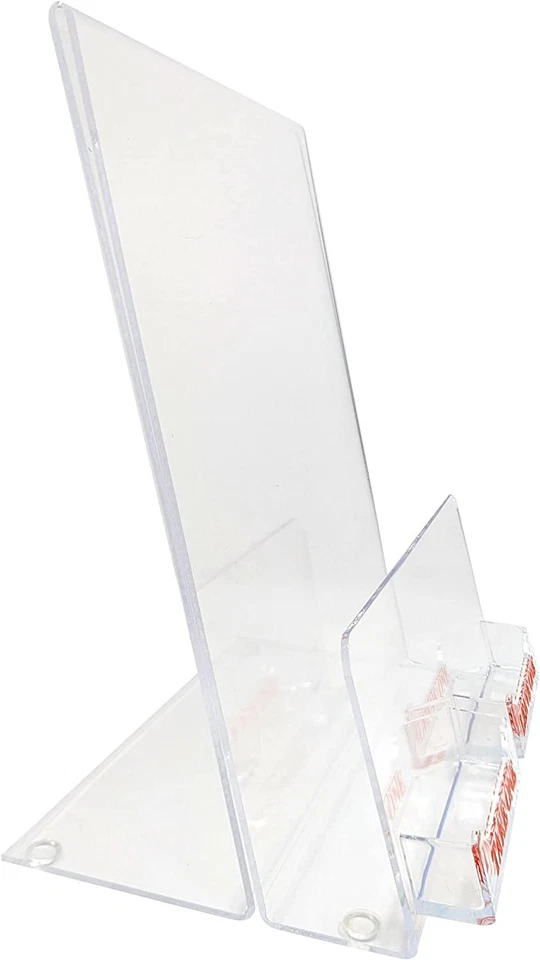 Clear Acrylic Brochure Holder with Take One and Leave One Business Card Pockets - Image 4 of 4