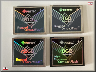 PRETEC Compact Flash CF 16MB 32MB 64MB 128MB 256MB 512MB 1GB 2G 4GB 8GB mit Box