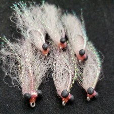 SALTWATER FLY FISHING FLIES GOTCHA PINK # 6 WEIGHTED FRONTIER FLY CO BONEFISH