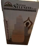 Himalayan Glow Natural Selenite HAND CARVED Crystal Lamp Healing Light Mood Lift