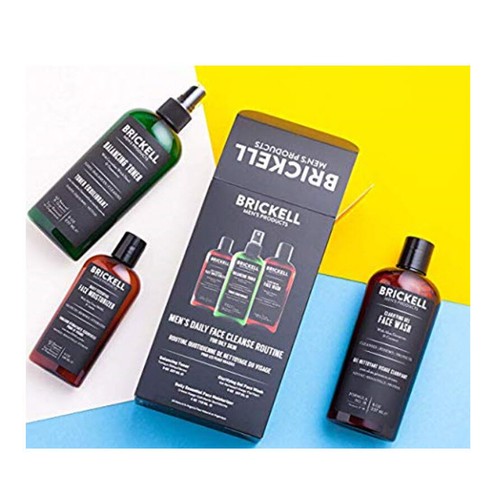 Brickell Men's Daily Face Cleanse Routine Oily Skin Gel Facial Wash Moisturizer - Picture 7 of 12