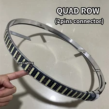 JHB Parts : ONLY 1PC 17.5" QUAD ROW Pure WHITE LED 2pins Wheel Rings Rim Light
