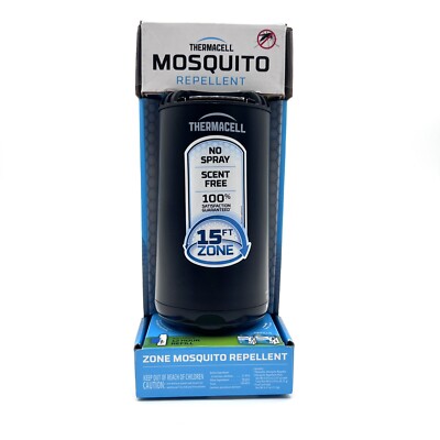 THERMACELL NEW Heat Activated 15 FT. Zone Mosquito Non Spray Repellent Black