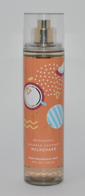 1 NEW BATH & BODY WORKS WHIPPED COCONUT MILKSHAKE FINE FRAGRANCE MIST SPRAY 8 OZ