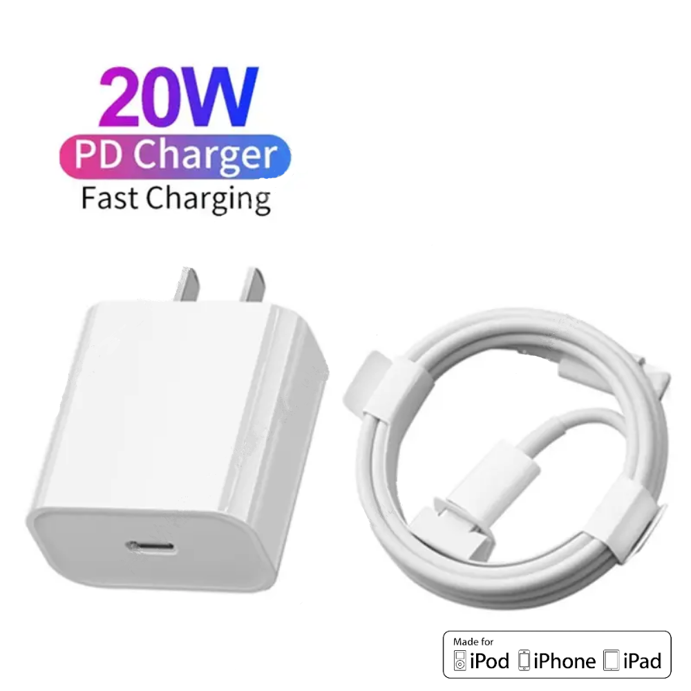 20W USB-C Fast Charger for iPhone 14 13 12 Pro Max 8 PD Power Adapter