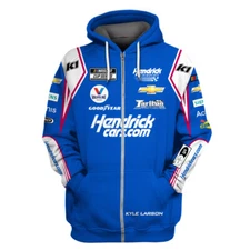 Nascar Cup Series Hendrick Cars Kyle Larson Racing 3D Zip Hoodie