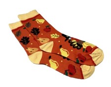 Fall Leaves Turkey Fall Thanksgiving Socks Women Cute Socks Novelty Fun Socks