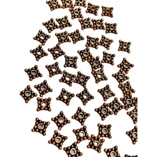 Copper Bali Beads, Solid Copper Handmade Beads, Copper Spacer Beads, Oxidized co