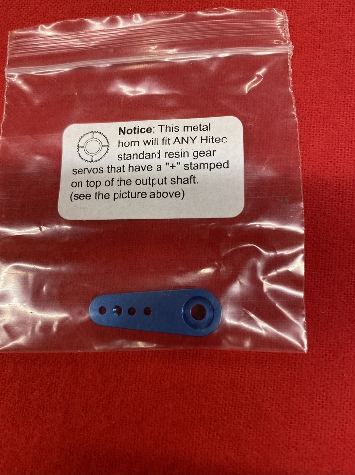 24 SPLINE ALUMINUM SERVO HORN FOR HITEC SERVO OR SERVOS ANODIZED BRIGHT BLUE ! ! - Image 3 of 3