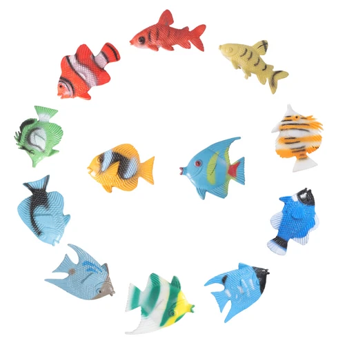 12PCS Tropical Fish Ocean Model Toy Fish Figurines Ocean Animals Toys for Play - Picture 10 of 13