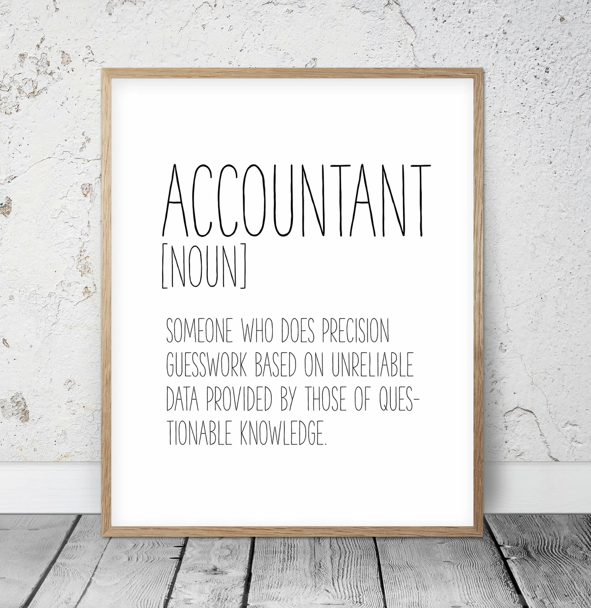 Definition of an Accountant Quote Poster Print Accounting 