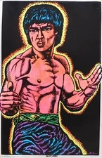 Bruce Lee Vintage 1957 Black Light Org. 35x23 Flock Poster One Stop Posters