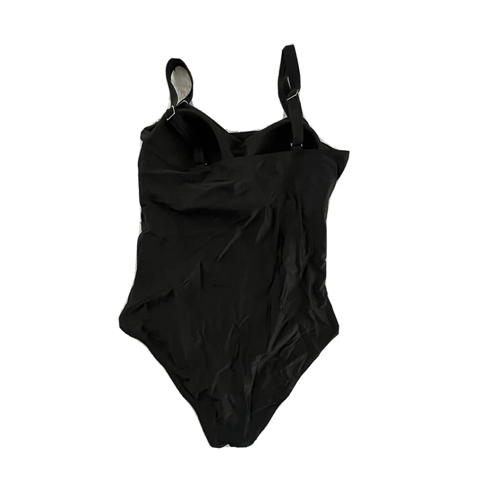 Husmeu Mujer Vintage Acolchado Push Up Una Pieza Trajes de Baño Control Abdomen Negro 2XL - Imagen 4 de 4