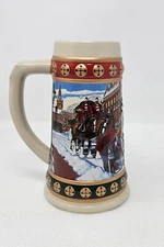 Vintage 1993 Anheuser-Busch Budweiser Hometown Holidays Beer Stein
