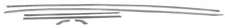 1968-72 Pontiac GTO, LeMans 2-Door Hardtop/ Coupe Drip Rail Moldings 6-Pieces