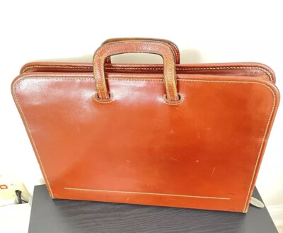 Vintage The Atlas Company Boston Top Grain Leather Men’s Brief Case