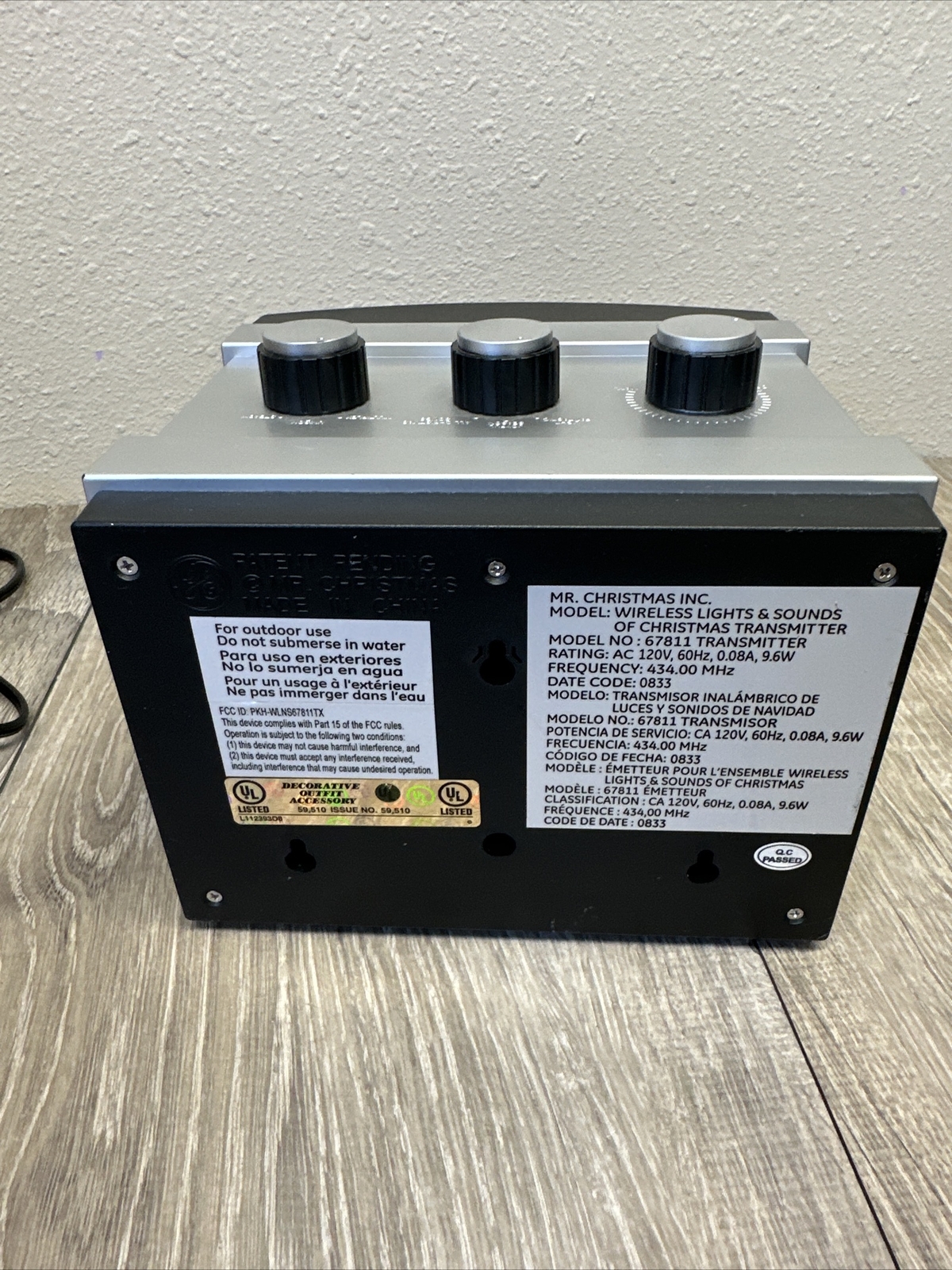 Mr. Christmas Wireless Lights and Sounds of Christmas Transmitter W