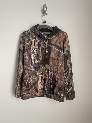 Under Armour Mossy Oak Obsession Camo Boys Hoodie Size Youth XL Loose - Picture 8 of 8