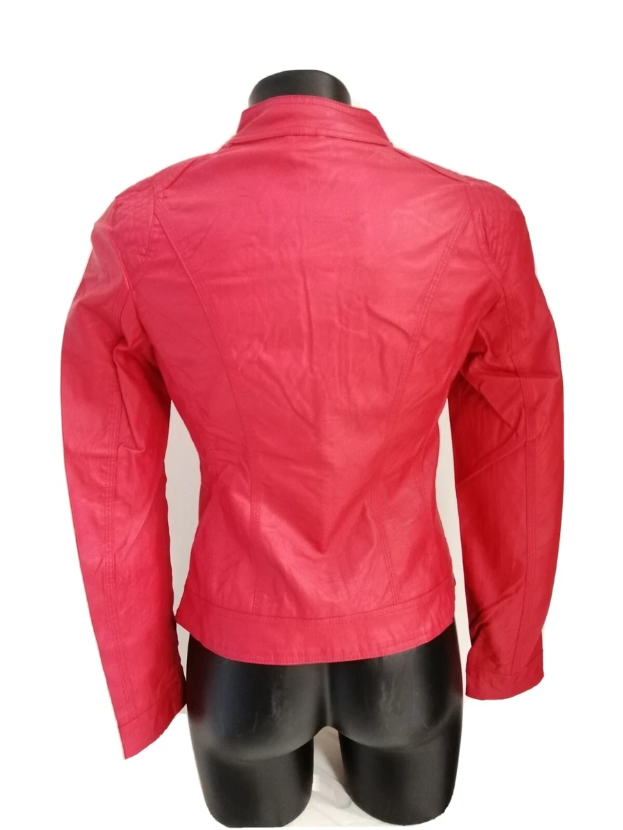Giubbotto ecopelle rosso donna top