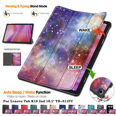 For Lenovo Tab K10 2nd TB-311FU 2025 Tablet 10.1 in Pu Leather Stand Case Cover