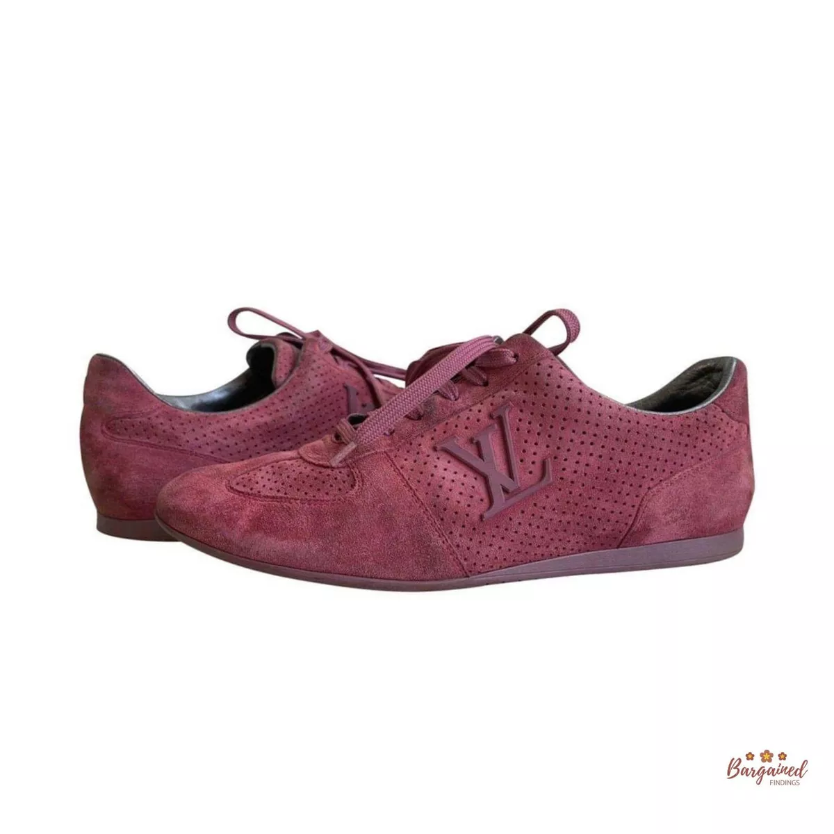 Pre-owned Louis Vuitton Pink Suede Trainers