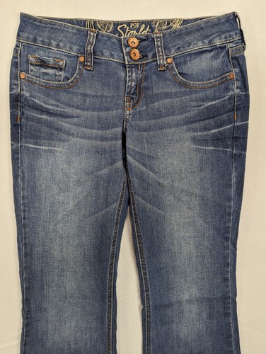 Refuge Womens Jeans Pop Starlet Flare Size 6R Cotton Blend Blue - Picture 3 of 16