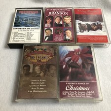 Country Christmas Music Cassette Tapes Lot of 5 Various Artists Vintage