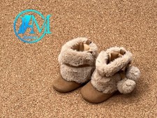 Faux Fur Boots First Steps Stepping Stones Baby Shoes 6-9M