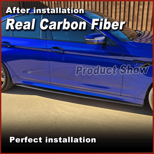 REAL Carbon Side Skirt Extension Lips For BMW G30 540i M-Sport F90 M5 2017-2019 - Picture 4 of 11