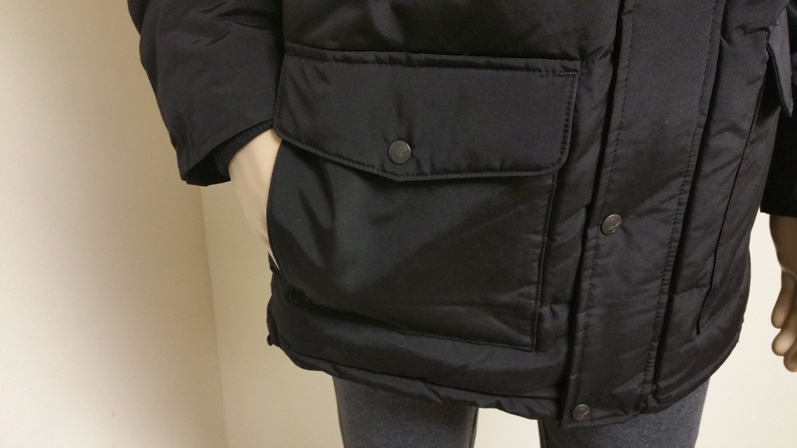 Authentic Woolrich Men's Black Langhorne Parka Jacket 550 Fill Down 16106 / 2XL image 6