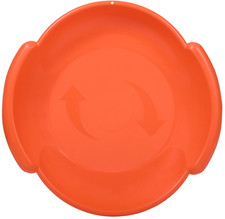 Superio Round Snow Saucher Sled, Orange 24" Sledding Disc for Kids and Adults