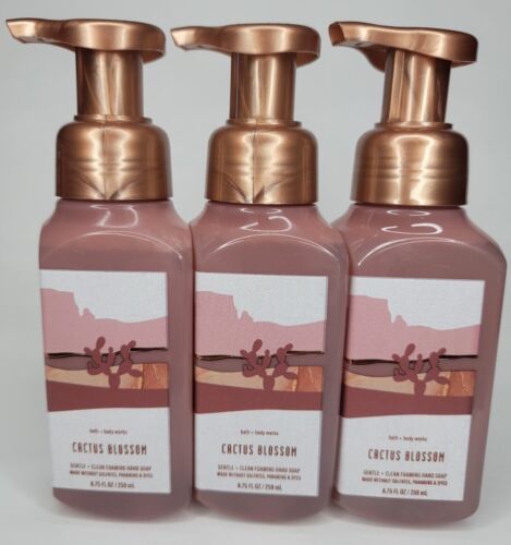 BATH & BODY WORKS (LOT OF 3) CACTUS BLOSSOM GENTLE & CLEAN FOAMING HAND SOAP...