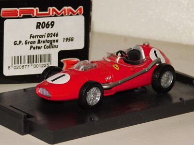 FERRARI D246 #1 P. COLLINS GREAT BRITAIN GP 1958 BRUMM R069 1:43