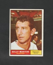 1961 Topps Billy Martin #89 ~~ Braves Yankees 