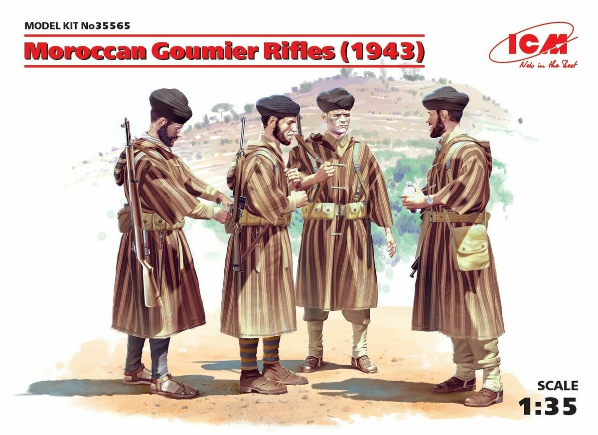ICM 35565 Moroccan Goumier Rifles, 1/35 scale plastic model kit