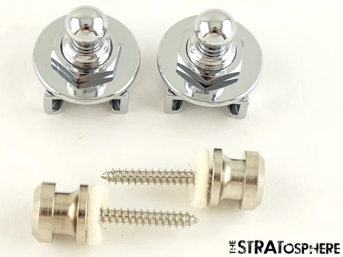 2 USA Fender STRAP LOCKS + KNOBS, Tele Telecaster, American Ultra II, USA