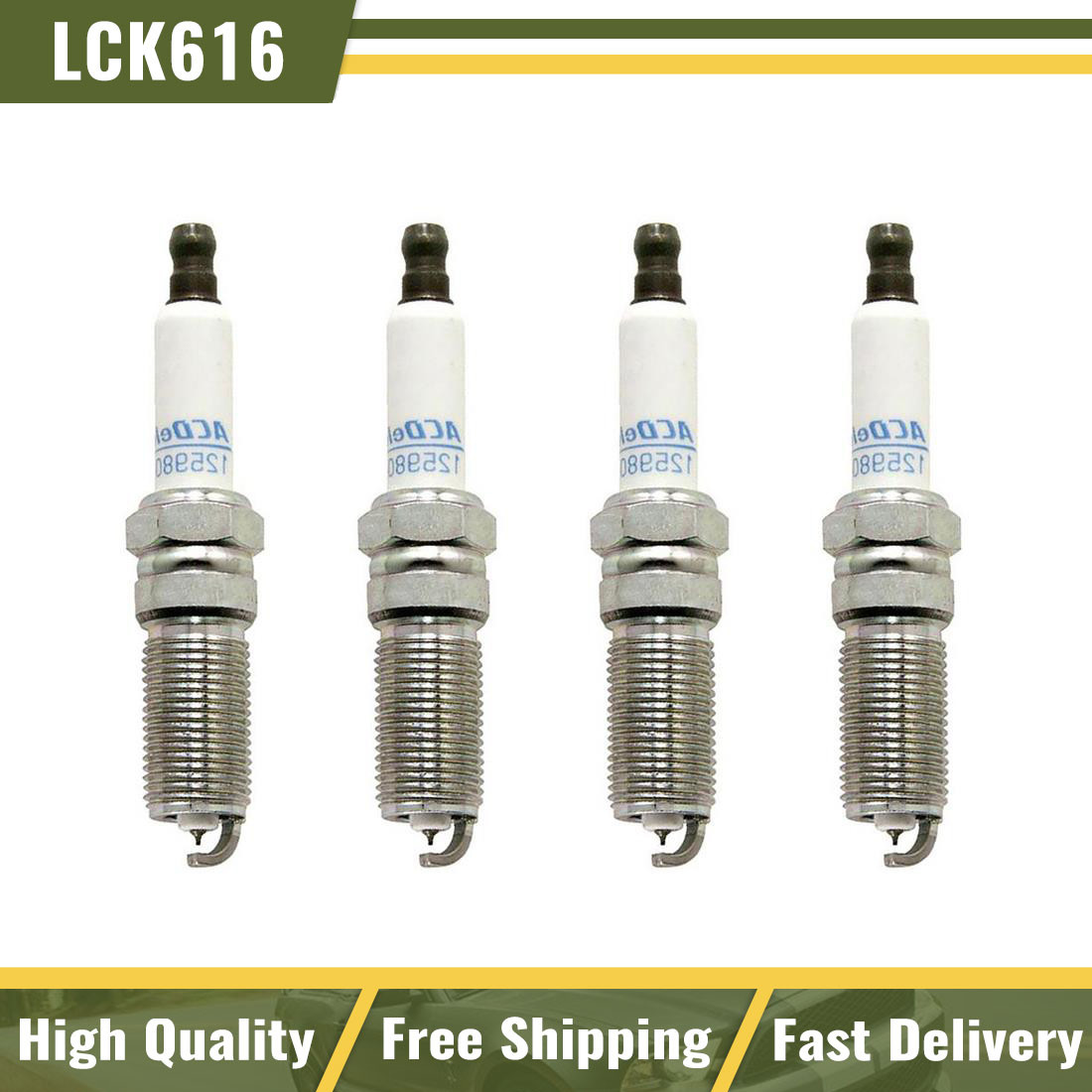 AC Delco 41-103 Iridium Spark Plug Set of 4 for Chevy GMC Buick Olds Pontiac New