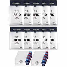 Anti Theft 20 RFID Blocking Credit Card Sleeves 1 0 Passport Security Holders