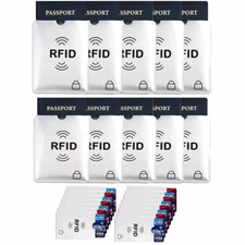 Anti Theft 20 RFID Blocking Credit Card Sleeves 1 0 Passport  Security Holders