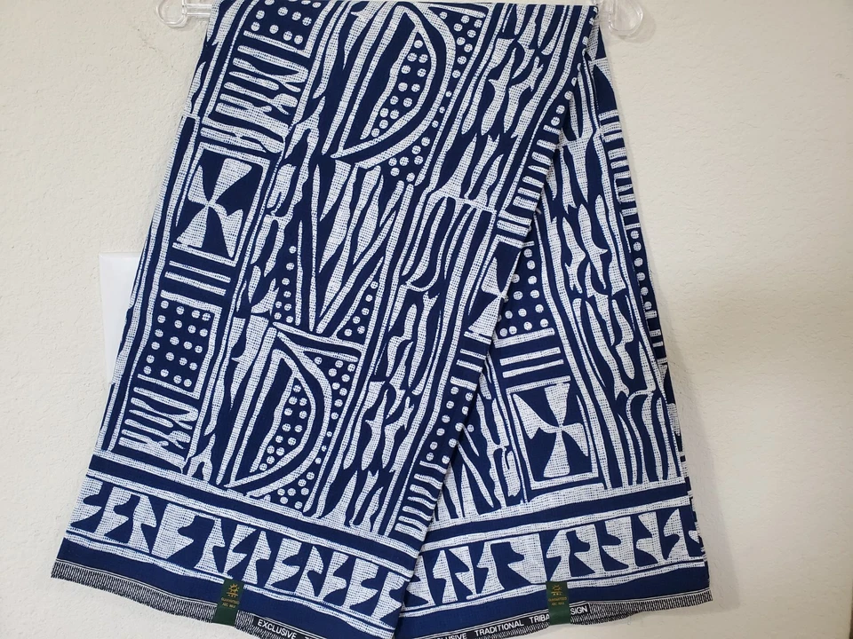 Bamileke African print/100% Cotton/Authentic Ndop fabric/Real wax/6 yards - Image 3 of 4