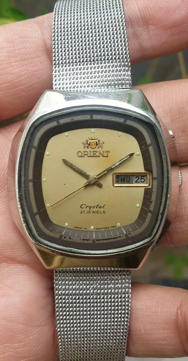 Vintage Orient Crystal 21 Jewels Japanese Watch For Men eBay