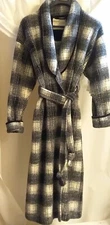 Erica Taylor Intimates Country Robe Black & White Velvet Trim Women Size M