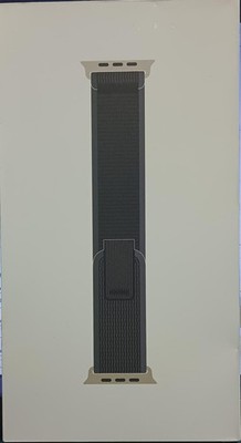 Genuine Apple Watch Band Trail Loop(49mm) Blue/Black S/M(Fits 130-180mm wrist)