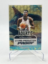 2025 LEAF SIGNATURE SERIES PATRICK EWING AQUATIC GOLD VINYL PROOF #D 1/1 HOF