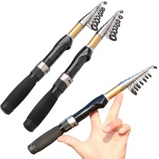 Telescopic Rock Fishing Rod1.5-2.1M Spinning Fly Carp Carbon Fiber Mini Travel