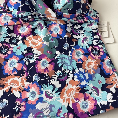 Conjunto de Traje de Baño Tankini Leilani Talla 10 Parte Superior de Natación Parte Inferior 2 Piezas Floral Nuevo - Imagen 3 de 8