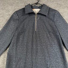 Jude Connally Dress Womens Size Medium Blue Long Sleeve 1/4 Zip Collared Casual