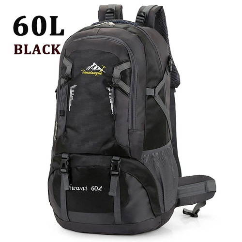 60L Hiking Camping Backpack Waterproof Nylon Outdoor Travel Luggage Rucksack Bag