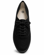 Men’s Black Canvas Trainers Lace Up Plimsoll Casual Shoes UK 6-10
