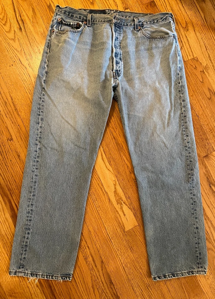 Vintage 90s Levi's XX 501 Button Fly Jeans Men’s Size 40 x 30 Made in USA Worn - Image 2 of 4